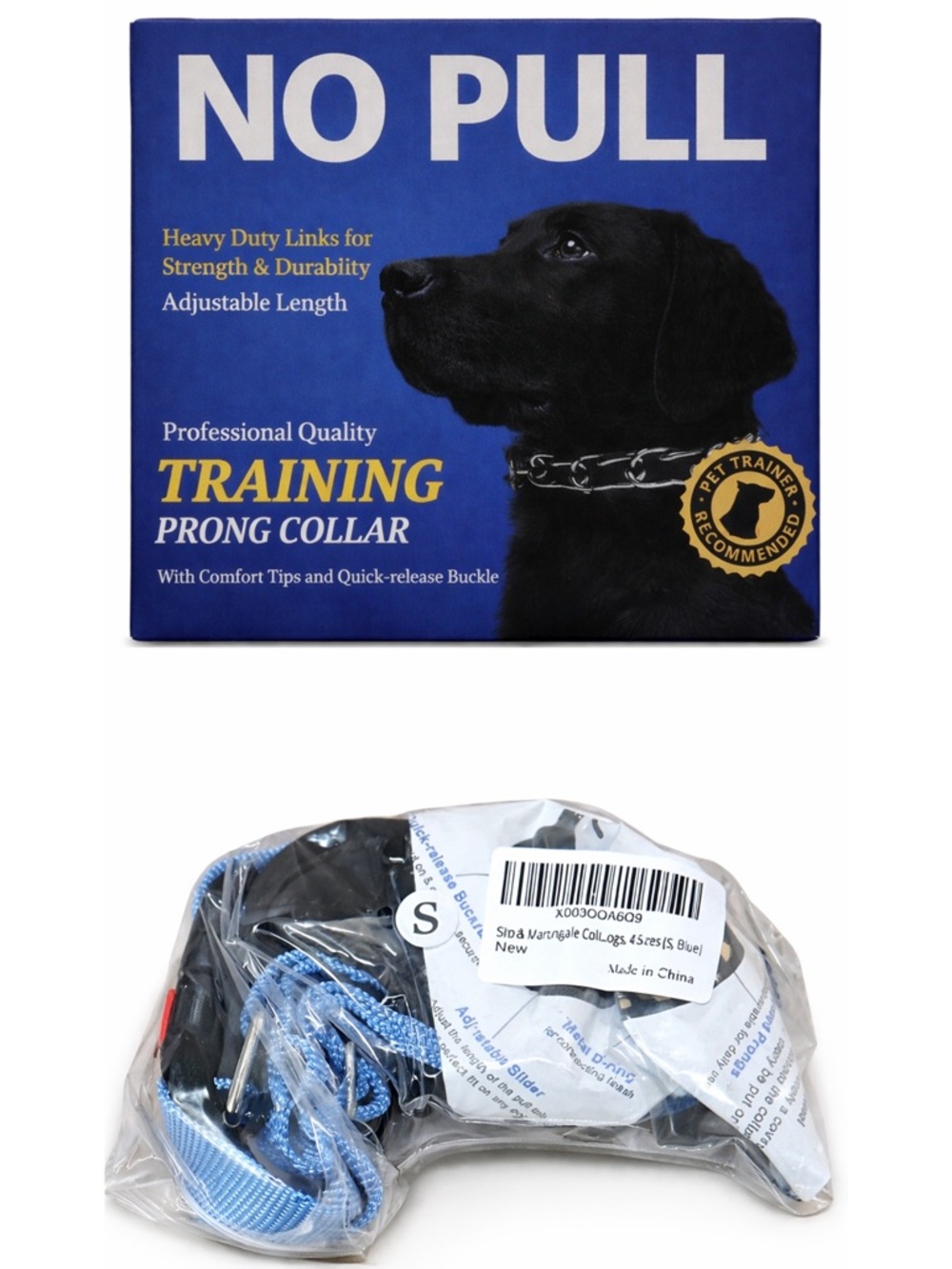 Mayerzon No Pull Dog Training Prong Collar Small Quick Release NWT